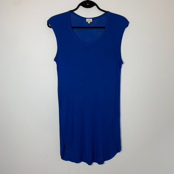 Aritzia Wilfred Free Shirt Dress Muscle Tee Sleeveless Cobalt Blue Size XXS - Picture 8 of 13